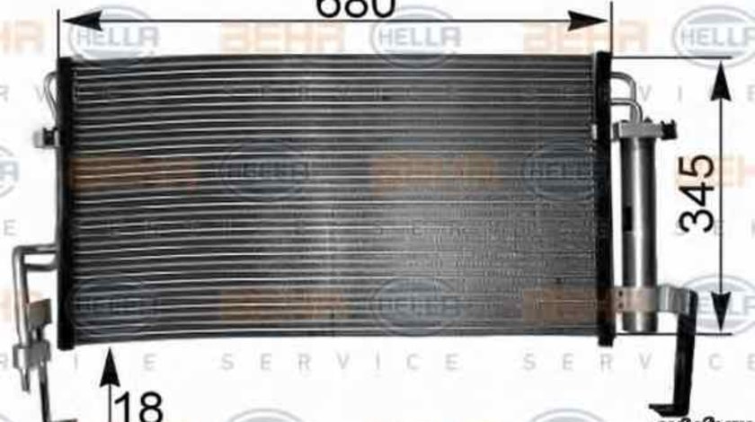 Radiator Clima Aer Conditionat HYUNDAI SONATA IV EF HELLA 8FC 351 038-771