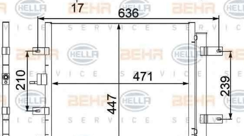 Radiator Clima Aer Conditionat JAGUAR S-TYPE (CCX) HELLA 8FC 351 304-181