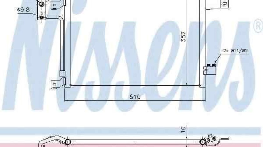 Radiator Clima Aer Conditionat JEEP WRANGLER III (JK) NISSENS 940442