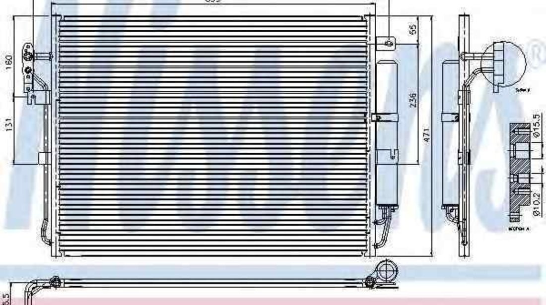 Radiator Clima Aer Conditionat LAND ROVER RANGE ROVER SPORT (LS) NISSENS 94962