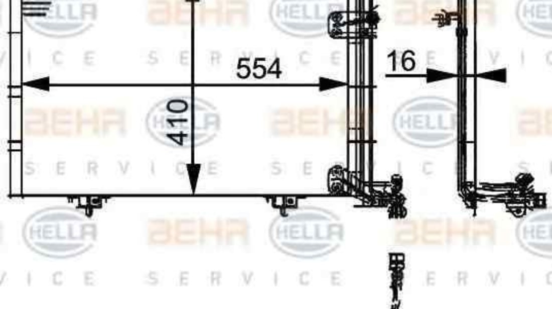 Radiator Clima Aer Conditionat MERCEDES-BENZ C-CLASS (W202) HELLA 8FC 351 037-334