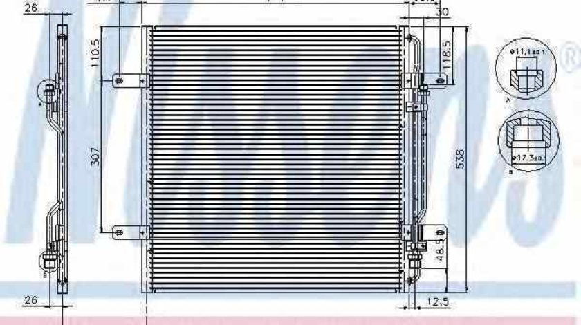 Radiator Clima Aer Conditionat MERCEDES-BENZ ATEGO NISSENS 94337