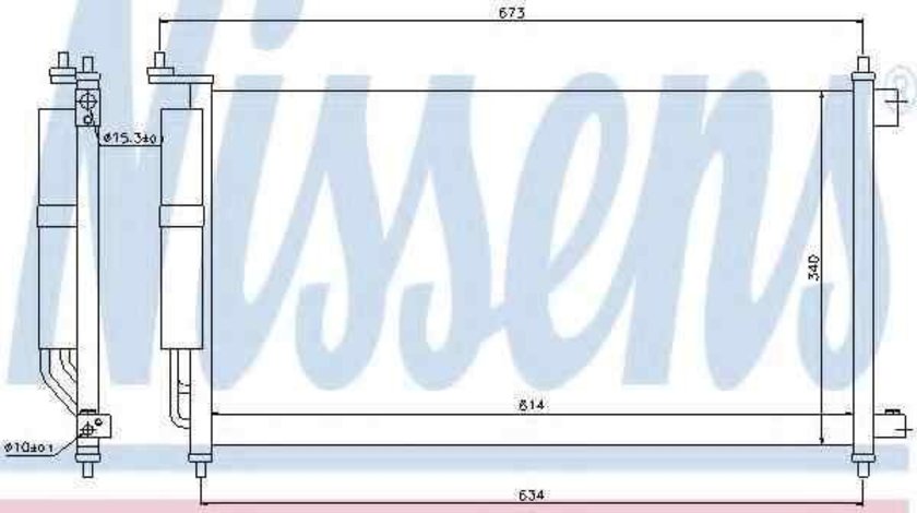 Radiator Clima Aer Conditionat NISSAN (DONGFENG) TIIDA hatchback (C12) NISSENS 94621