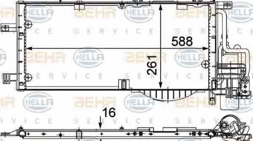 Radiator Clima Aer Conditionat OPEL TIGRA TwinTop HELLA 8FC 351 301-204