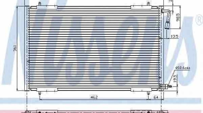 Radiator Clima Aer Conditionat PEUGEOT 206 hatchback 2A/C NISSENS 94392