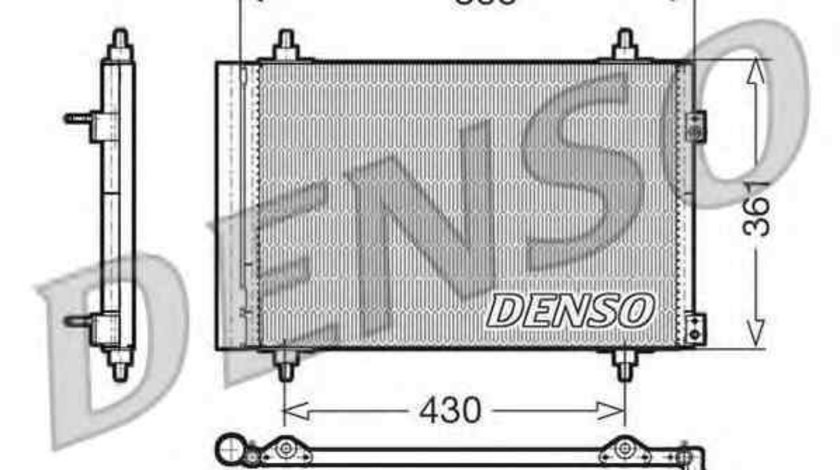 Radiator Clima Aer Conditionat PEUGEOT 308 (4A_, 4C_) DENSO DCN07008