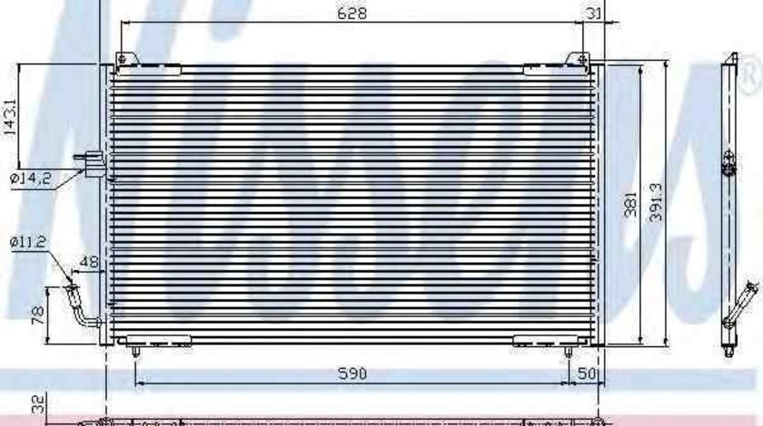 Radiator Clima Aer Conditionat PEUGEOT 406 (8B) NISSENS 94625