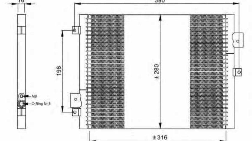 Radiator Clima Aer Conditionat PORSCHE 911 996 NRF 35795