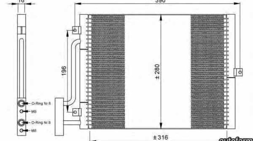 Radiator Clima Aer Conditionat PORSCHE 911 targa 996 NRF 35307