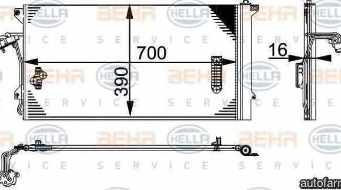 Radiator Clima Aer Conditionat PORSCHE CAYENNE (955) HELLA 8FC 351 317-461