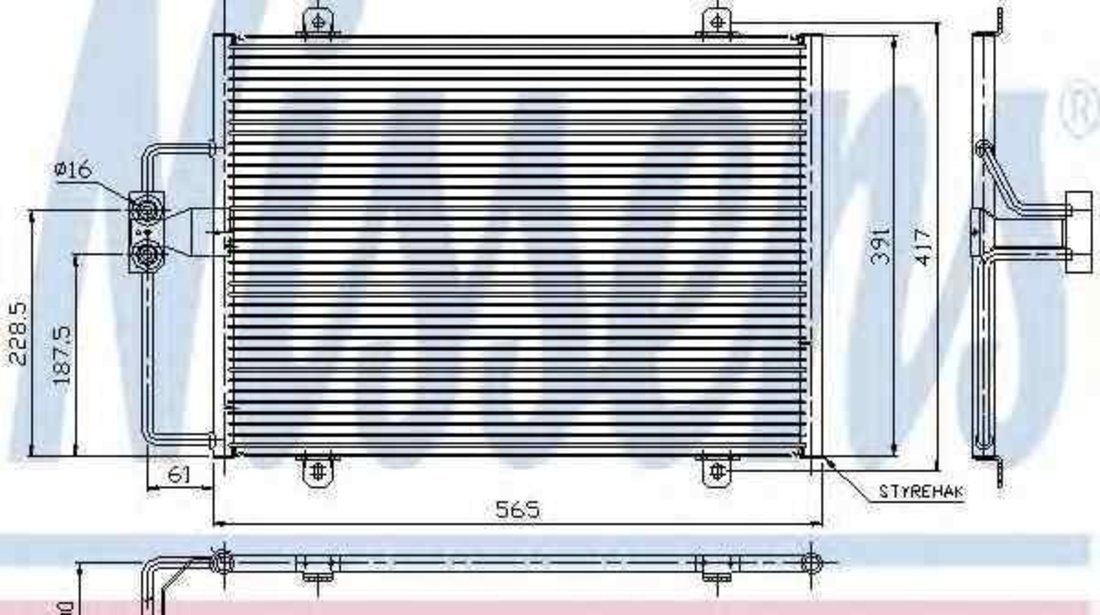 Radiator Clima Aer Conditionat RENAULT MEGANE I Cabriolet (EA0/1_) NISSENS 94246