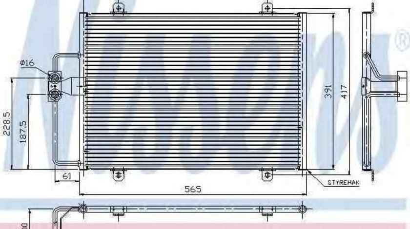 Radiator Clima Aer Conditionat RENAULT MEGANE I (BA0/1_) NISSENS 94246