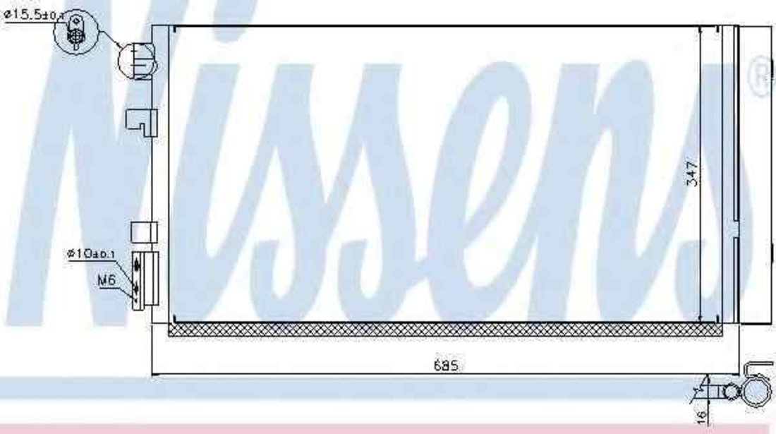 Radiator Clima Aer Conditionat RENAULT MEGANE III Grandtour (KZ0/1) NISSENS 940259