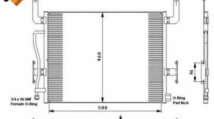 Radiator Clima Aer Conditionat RENAULT TRUCKS Kerax NRF 35655