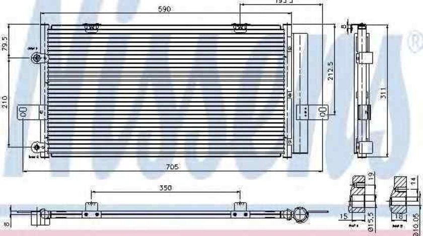 Radiator Clima Aer Conditionat ROVER 75 (RJ) NISSENS 94652