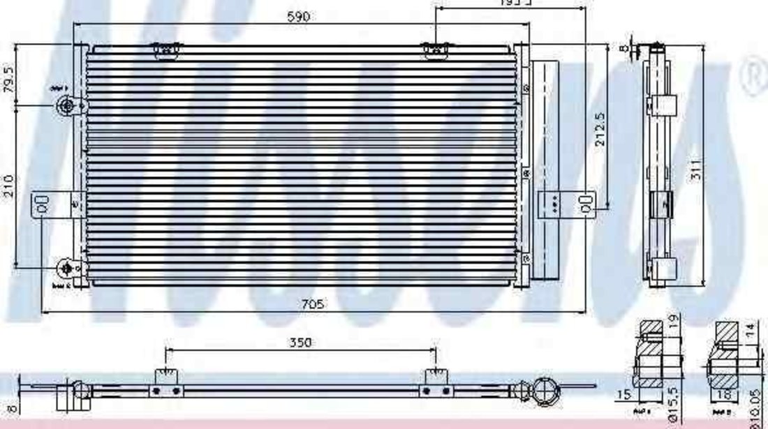 Radiator Clima Aer Conditionat ROVER 75 Tourer (RJ) NISSENS 94652