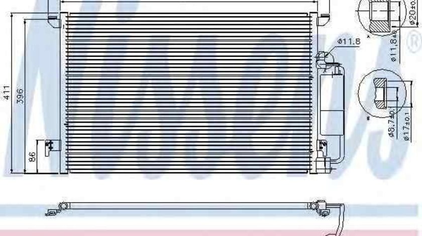 Radiator Clima Aer Conditionat SAAB 9-3 combi NISSENS 94675