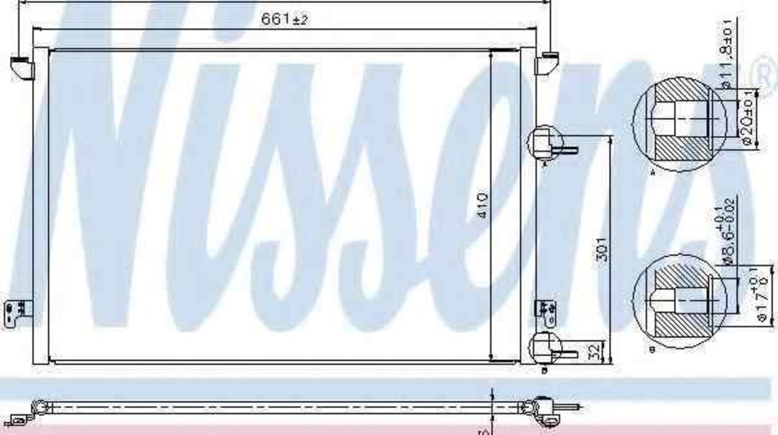 Radiator Clima Aer Conditionat SAAB 9-3 combi NISSENS 940320