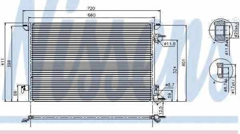 Radiator Clima Aer Conditionat VAUXHALL SIGNUM NISSENS 94598