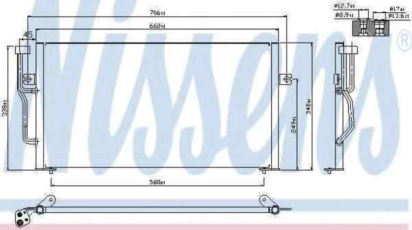 Radiator Clima Aer Conditionat VOLVO V40 combi (VW) NISSENS 94305