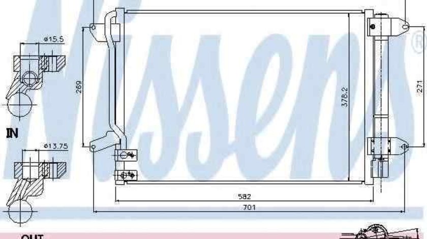 Radiator Clima Aer Conditionat VW BEETLE (5C1) NISSENS 940238