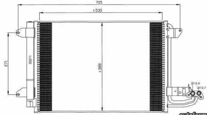 Radiator Clima Aer Conditionat VW GOLF V 1K1 NRF 35520