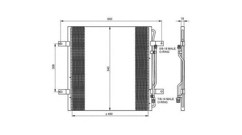 Radiator clima Mercedes ATEGO 1998-2004 #3 135500N