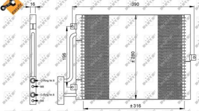 Radiator clima Porsche 911 (996) 1997-2005 #2 08353001