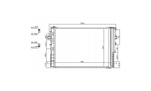 Radiator Condensator AC Mercedes A Class 2012-2018 NOU 2465000454 A2465000454 Mercedes W176 - 61x45....