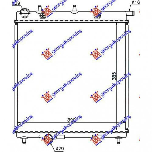Radiator Diesel (38x56x2 7) - Peugeot 2008 , 1330.P8