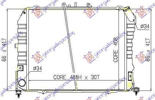 Radiator Diesel (49x40) - Toyota Hi-Ace (Rzh 112) 1989 , 1640054751