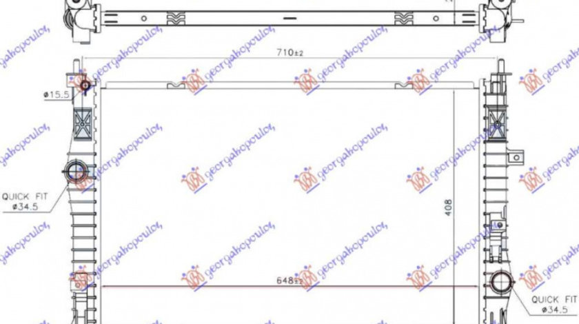 Radiator Diesel (650x410x26) - Opel Zafira Life 1999 , 1609961580