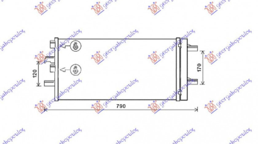 Radiator Diesel +/-Ac/ (71x45)(Cooper) - Nissan P/U (D22) 2 Usi-4usi 1998 , 21410-2s710