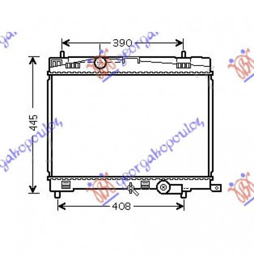 Radiator Dsl 1 4 D-4d (66kw)(350x480x16) - Toyota Yaris 2014 , 164000n050