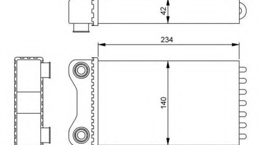 Radiator incalzire interior AUDI A4 Cabriolet (8H7, B6, 8HE, B7) (2002 - 2009) NRF 54252 - produs NOU