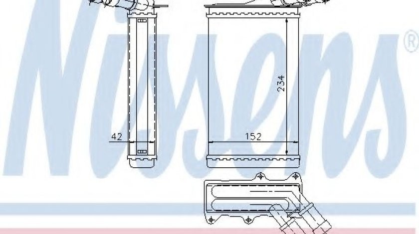 Radiator incalzire interior CITROEN XSARA Cupe (N0) (1998 - 2005) NISSENS 71156 - produs NOU