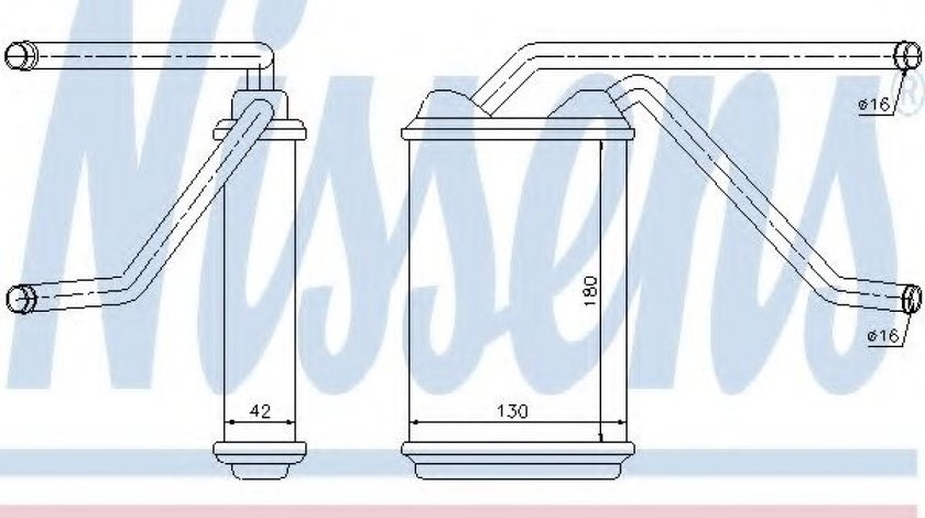 Radiator incalzire interior DAEWOO CIELO (KLETN) (1995 - 1997) NISSENS 76511 - produs NOU