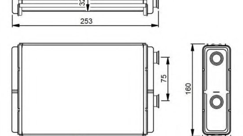 Radiator incalzire interior FIAT DOBLO Cargo (223) (2000 - 2016) NRF 53233 produs NOU
