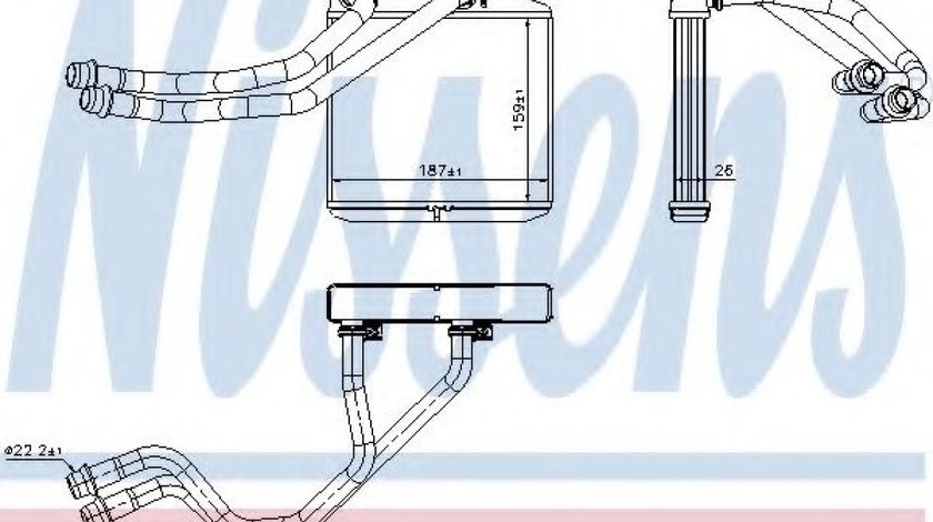 Radiator incalzire interior FIAT DOBLO Combi (263) (2010 - 2016) NISSENS 71455 produs NOU