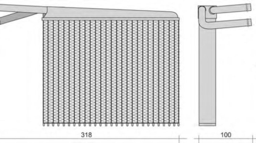 Radiator incalzire interior LANCIA THESIS (841AX) (2002 - 2009) MAGNETI MARELLI 350218287000 produs NOU