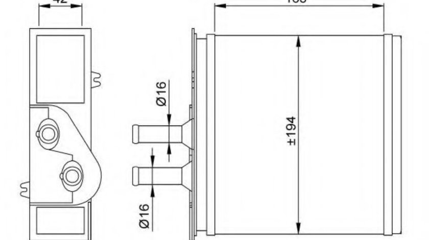 Radiator incalzire interior LANCIA YPSILON (843) (2003 - 2011) NRF 53204 produs NOU