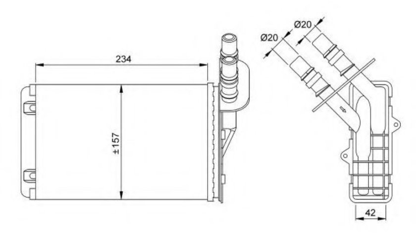 Radiator incalzire interior RENAULT KANGOO Express (FC0/1) (1997 - 2007) NRF 53382 produs NOU
