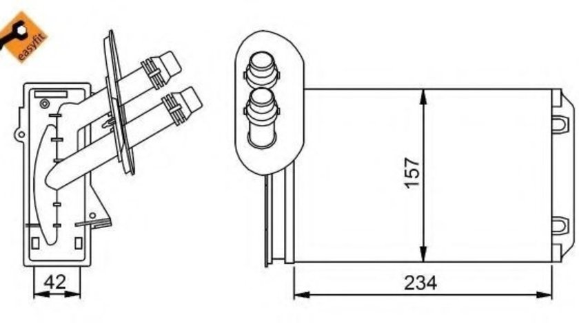 Radiator incalzire interior VW POLO (6N2) (1999 - 2001) NRF 58223 produs NOU