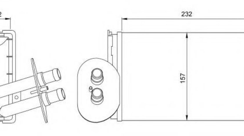 Radiator incalzire interior VW TRANSPORTER IV platou / sasiu (70XD) (1990 - 2003) NRF 54247 produs NOU