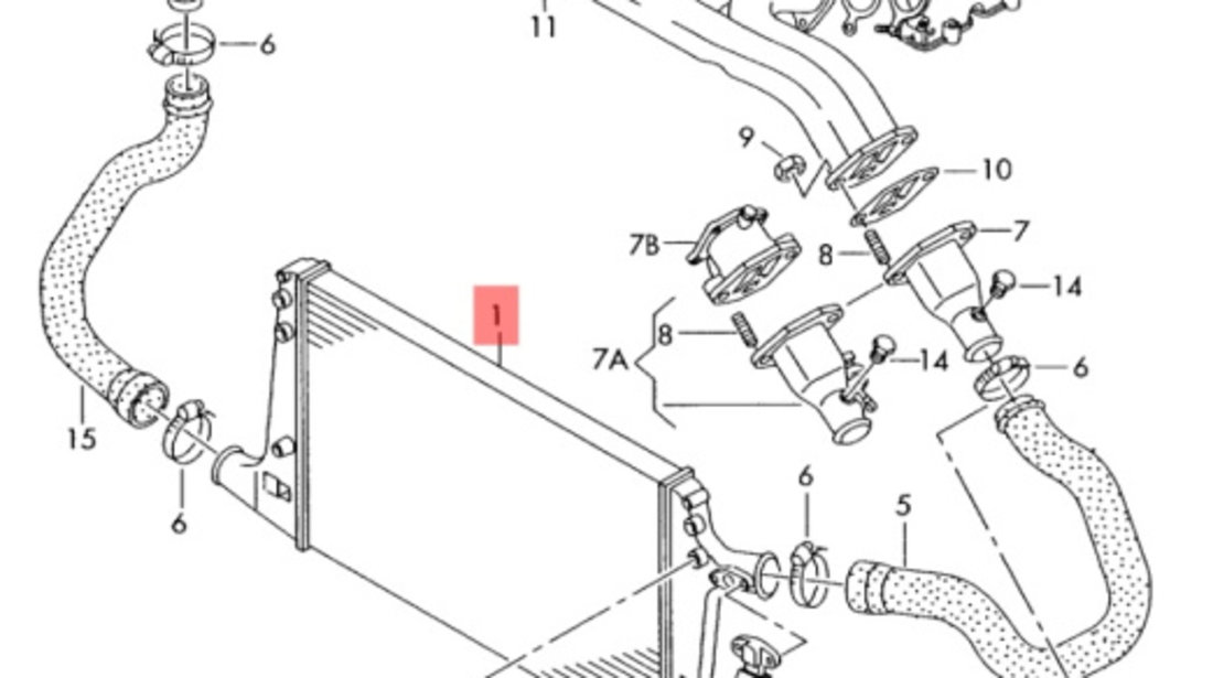 Radiator intercooler A6 C5 Avant (4B5) 150 180 CP 4B0145805A OEM 4B0145805A