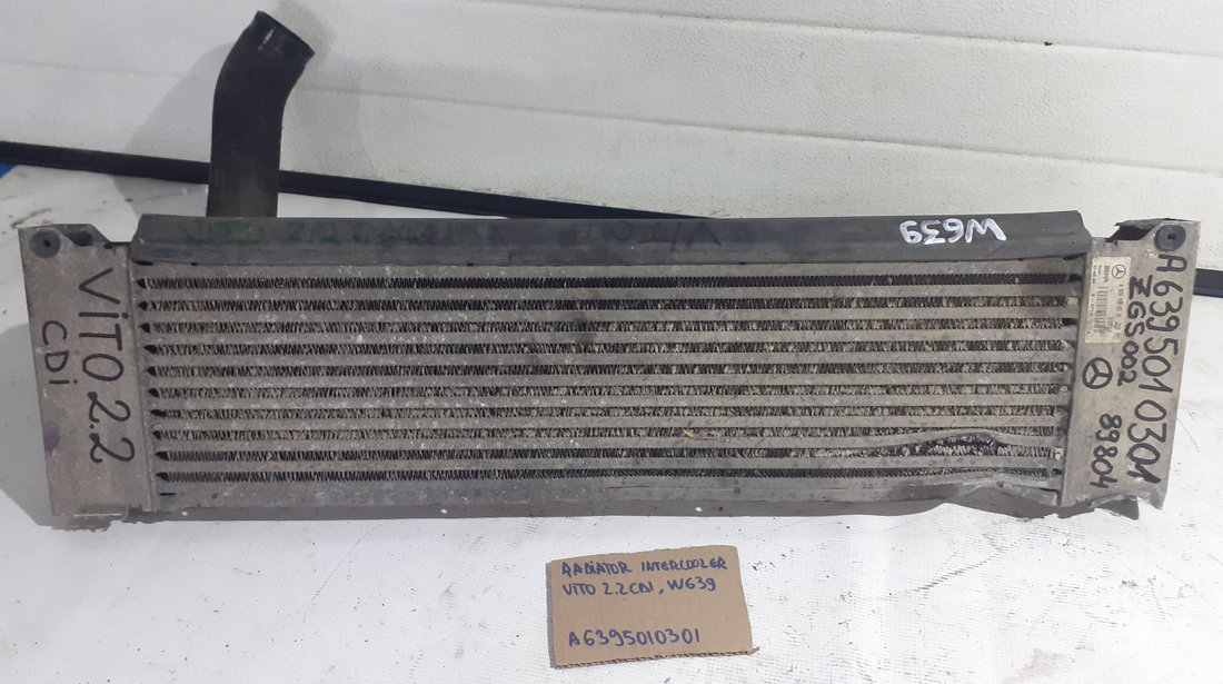 Radiator intercooler, A6395010301, Mercedes Vito Viano Autobus (W639) 2.2cdi 2003-2014