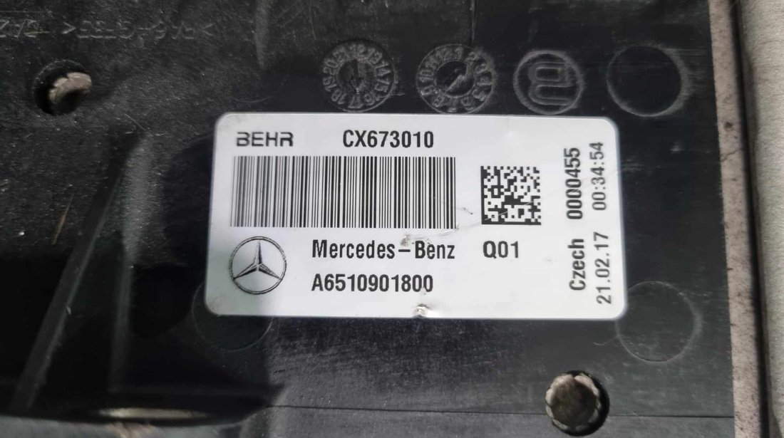 Radiator intercooler A6510901800 Mercedes-Benz C-Class (S205) 220 d 2.1 4-matic 170cp OM 651.921
