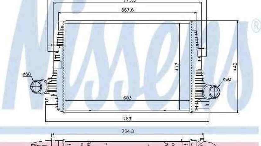 Radiator intercooler ALFA ROMEO 159 (939) NISSENS 96644