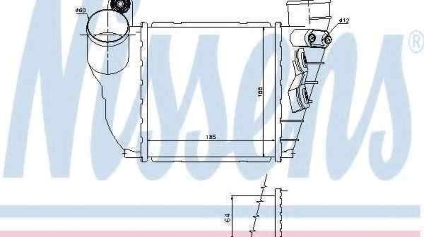 Radiator intercooler AUDI A3 (8L1) NISSENS 96488