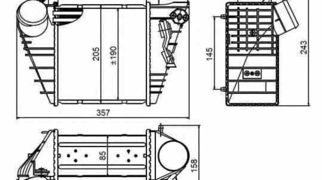 Radiator intercooler AUDI A3 8L1 NRF 30847